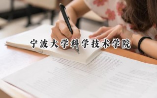 2024宁波大学科学技术学院录取分数线：山西最低399分
