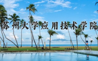 2024年苏州大学应用技术学院招生章程，附办学层次和录取规则