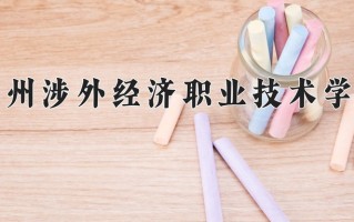 2024年广州涉外经济职业技术学院招生章程，附办学层次和录取规则